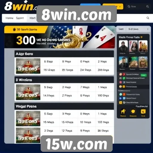 Avaliação da interface do usuário no 8win.com